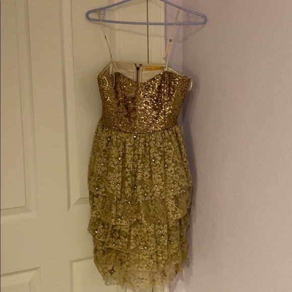 ALICE + OLIVIA Lucille Beaded Bustier Tier Dress - Picture 2 of 3